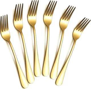 Gold menuvorken set van 6 北京赛车冠军