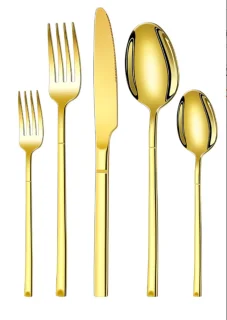Goud Bestekset 5-delig RVS 304