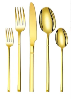 Goud Bestekset 5-delig RVS 304