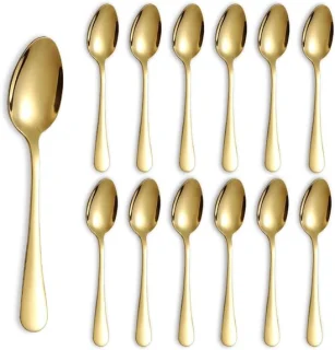 Gouden bestekset 12-delige dinerlepelset