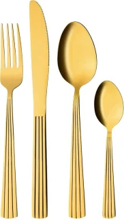 Gouden bestekset 16-delig voor 4 personen