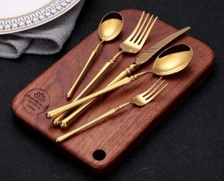 Gouden bestekset 20-delig RVS