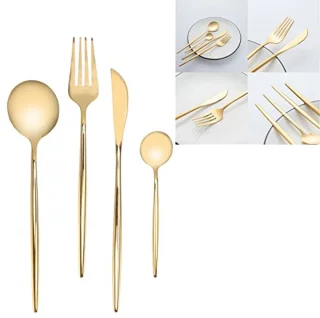 Gouden bestekset 24-delig - RVS