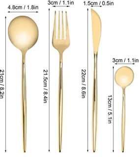 Gouden bestekset 24-delig - RVS