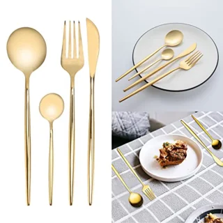 Gouden bestekset 24-delig - RVS
