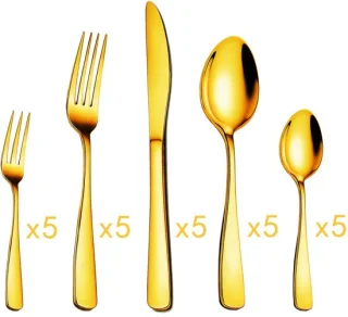 Gouden Bestekset 25-delig (5-persoons)