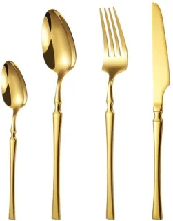 Gouden bestekset 4-delig