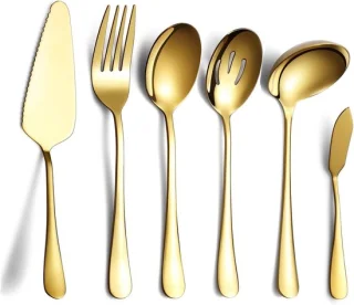 Gouden bestekset 6-delig