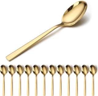 Gouden soeplepel set van 12 stuks