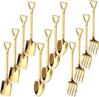 Gouden theelepels 12 stuks