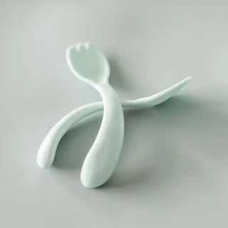 green sprouts baby sporks plant-plastic 2 stuks sage