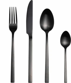 Gusta Bestekset RVS Zwart 16-delig