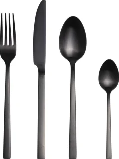 Gusta Bestekset RVS Zwart 16-delig
