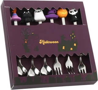 Halloween bestekset, roestvrij staal, 6 stuks