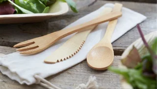 Heble® 3-delige bamboe bestekset