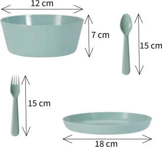 HEM Picknickserviesset 24-delig 6-persoons – Groen