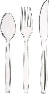 Herbruikbare Messen Transparant 19 cm 100 stuks