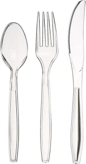 Herbruikbare Messen Transparant 19 cm 100 stuks