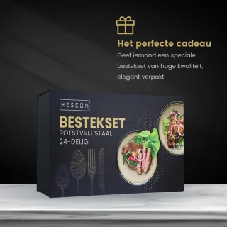 Hescom Roestvrijstalen Bestekset 24-delig voor 6 Personen Zilver