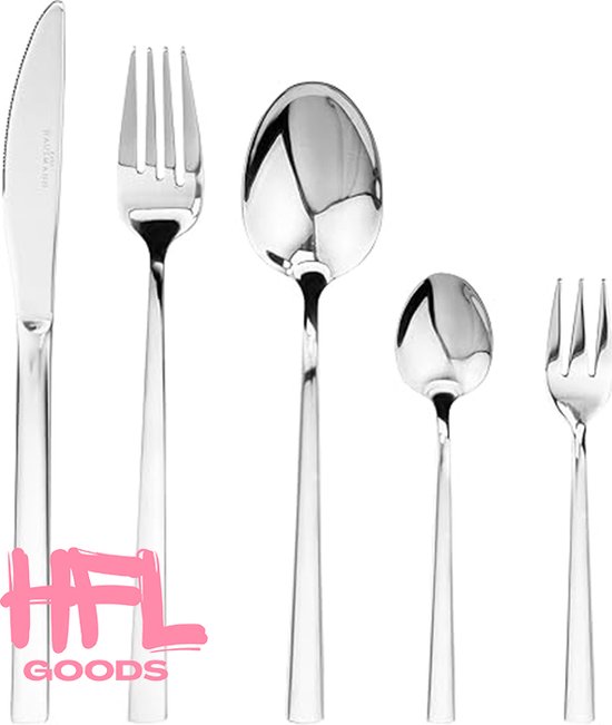 HFL Goods Bestekset 12 Persoons 72 Delig RVS