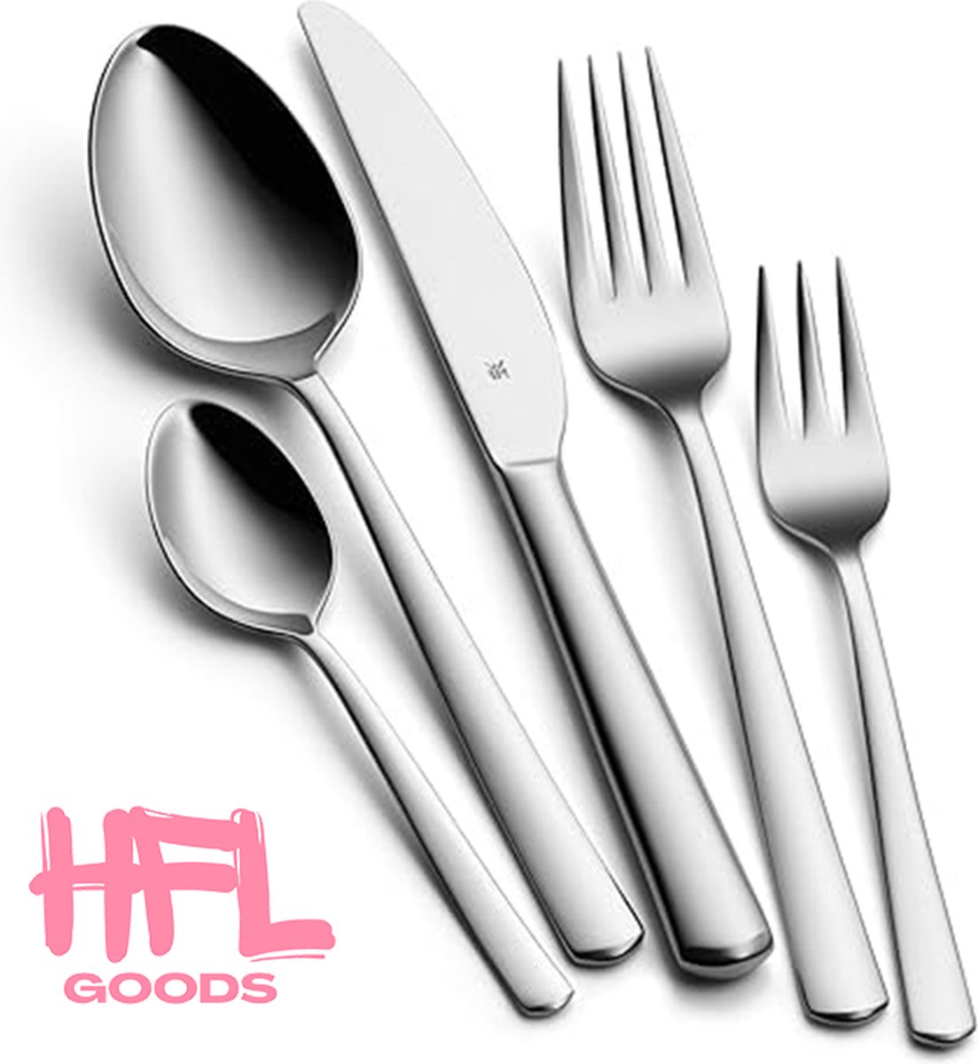 De HFL Goods Bestekset 30-delig RVS 6 Persoons in één oogopslag