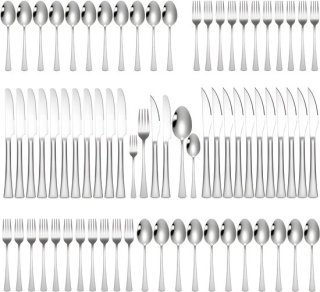 Complete 72-delige bestekset: stijlvol, duurzaam en geschikt voor het hele gezin