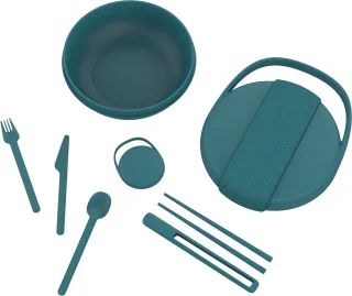HIP OBP Clutch Lunchbox Groen met Bestekset