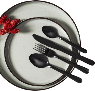 Home Deco Factory Bestekset 16-delig zwart