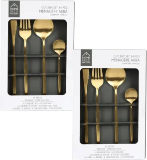 Home Deco Factory Bestekset 48-delig (12 personen) RVS goud