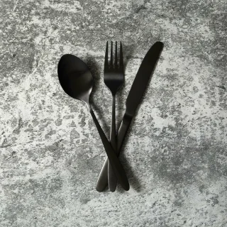Home Deco Factory Bestekset Tableware 32-delig Zwart RVS 8-persoons