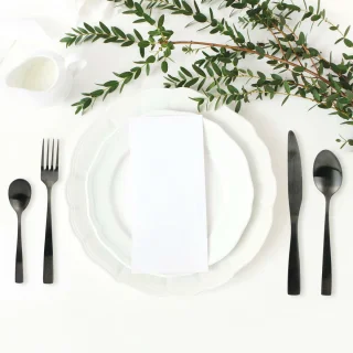 Home Deco Factory Bestekset Tableware 32-delig Zwart RVS 8-persoons