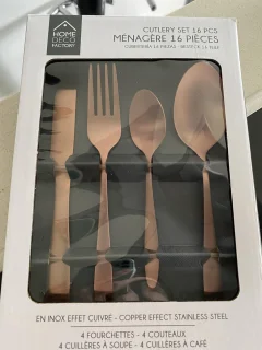Home Deco Factory Bestekset Tableware Collection 16-delig koper RVS