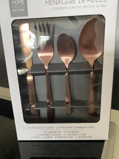 Home Deco Factory Bestekset Tableware Collection 16-delig koper RVS