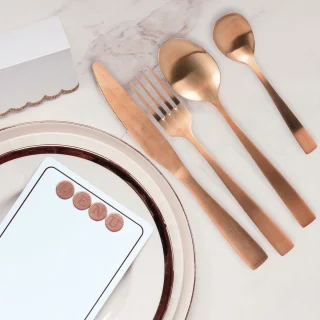 Home Deco Factory Bestekset Tableware Collection 32-delig RVS Koper 8 personen