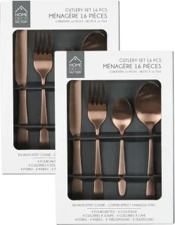 Home Deco Factory Bestekset Tableware Collection 32-delig RVS Koper 8 personen