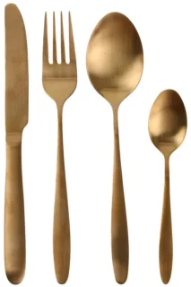 Home Deco Factory Bestekset Tableware Collection 48-delig koper RVS