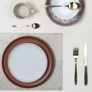 Home Deco Factory Bestekset Tableware Collection 48-delig koper RVS