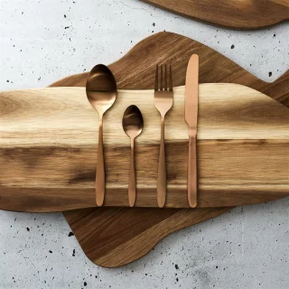 Home Deco Factory Bestekset Tableware Collection 48-delig koper RVS