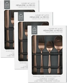 Home Deco Factory Bestekset Tableware Collection 48-delig koper RVS