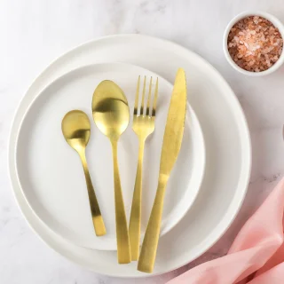 Home Deco Factory Tableware 16-delig Goud RVS