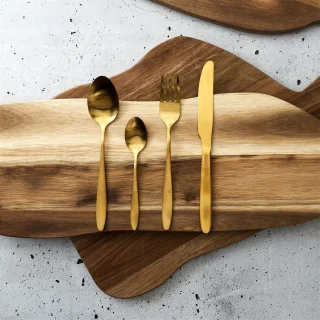 Home Deco Factory Tableware 16-delig Goud RVS
