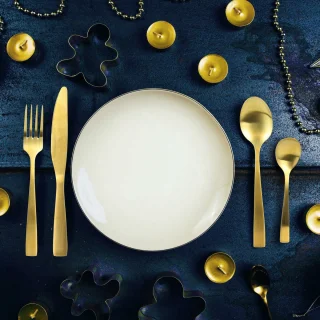 Home Deco Factory Tableware 32-delig Bestekset Goud RVS 8 Personen