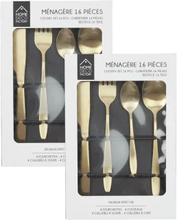 Home Deco Factory Tableware 32-delig Bestekset Goud RVS 8 Personen