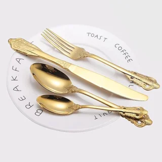 Home & Marker LUXCUTLERY Bestekset Goud 24-Delig