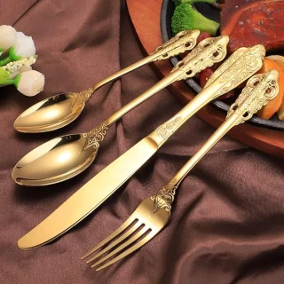 Home & Marker LUXCUTLERY Bestekset Goud 24-Delig