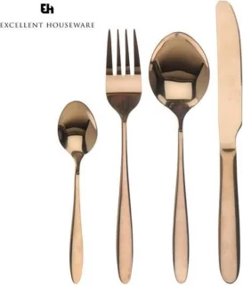 Homecookingchef Bestekset Goud 16-delig