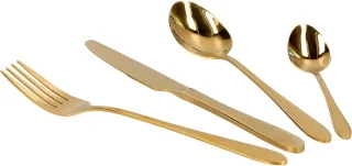 HOMLA Abele bestekset 16-delig goud voor 4 personen