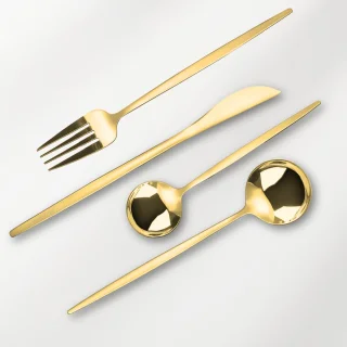 House of Husk Bestekset 24-delig Goud RVS 6 Persoons