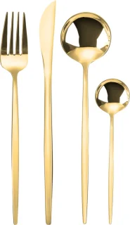 House of Husk Bestekset 24-delig Goud RVS 6 Persoons