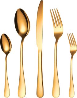 De House of Husk Bestekset 30-delig Goud RVS in één oogopslag